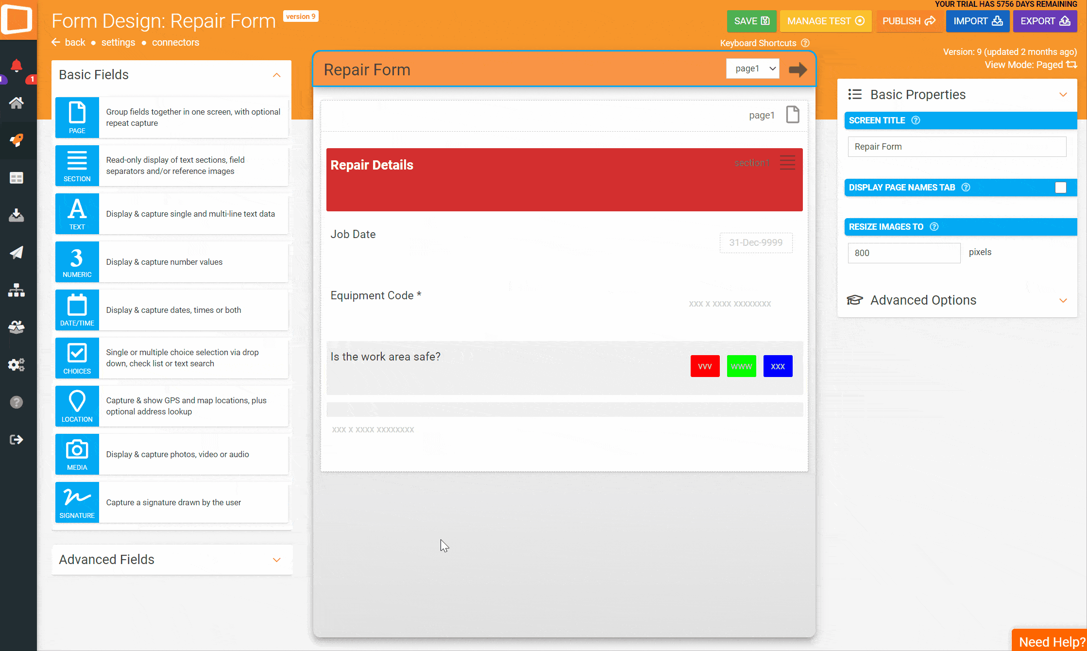 Gif showing how easy it is to drag the Location Field onto a form using Appenate's drag-and-drop business app builder.