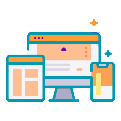 Icono que muestra la computadora, la tableta y los dispositivos móviles