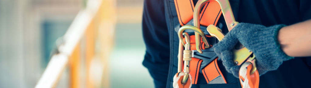 safety harness, reminding us to put safety first in our maintenance report forms