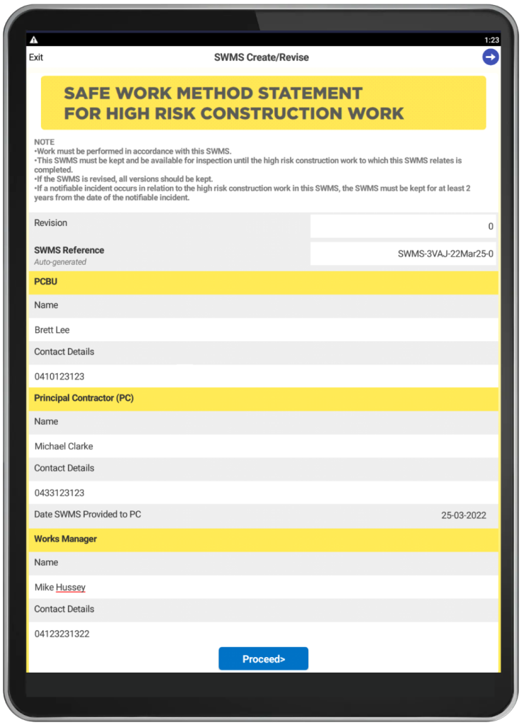 Safe Work Method Statement