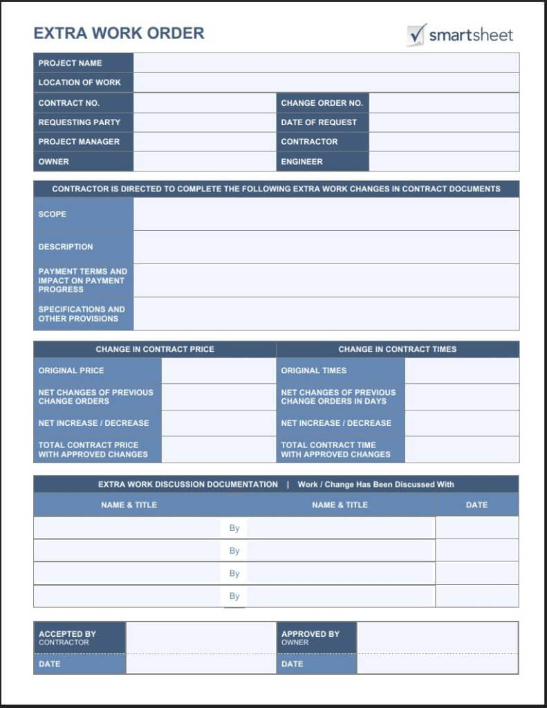 Using Extra Work Order: Template & Best Practices