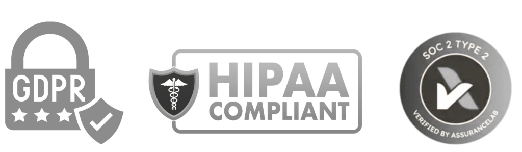 Compliance Logos Logos for GDPR, SOC2 & HIPPA Compliance