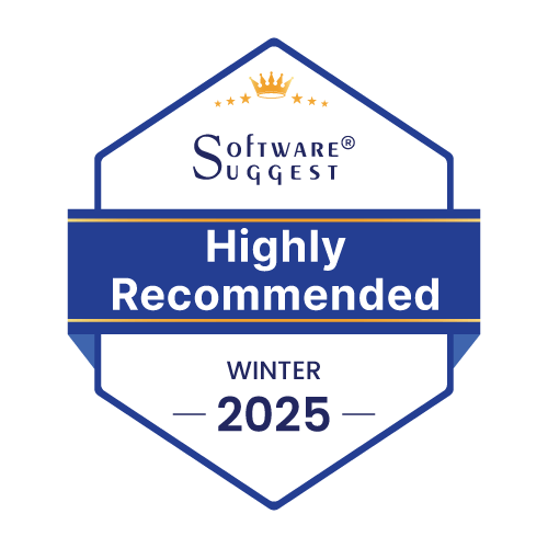 Appenate: SoftwareSuggest "Highly Recommended" Award Badge, Winter 2025.