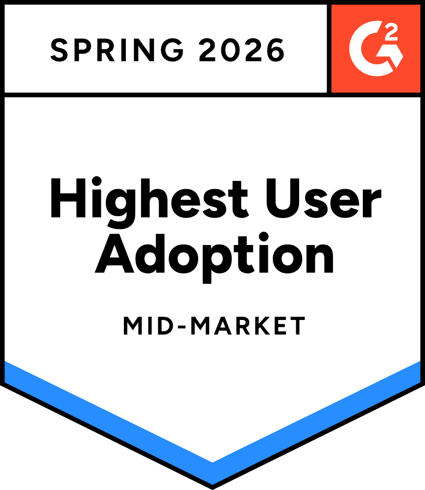 G2 Spring 2026 Award for Highest User Adoption in Mid-Market Field Service Management Software