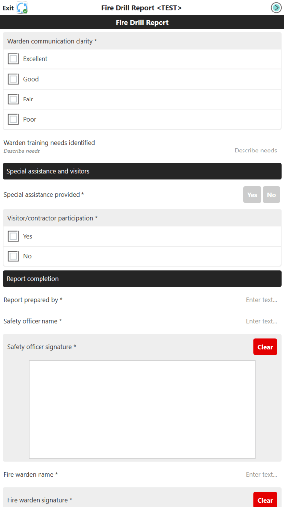 Fire Drill Checklist part 3.