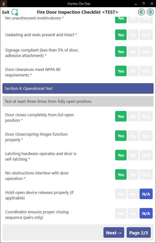 Fire Door Inspection Checklist screen 3.