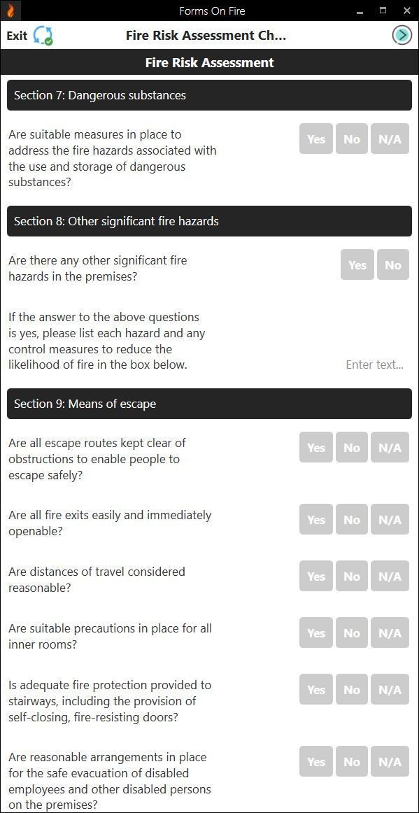 Fire risk assessment template part 3.