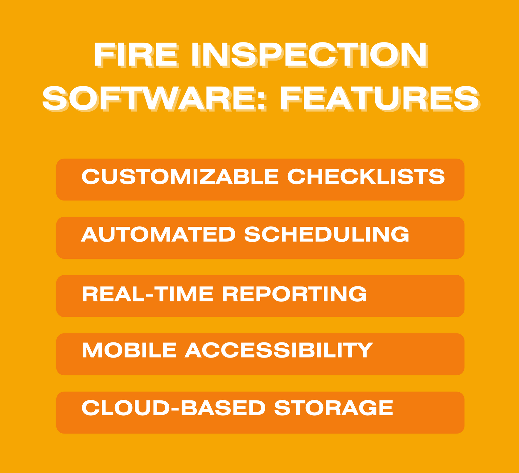 Fire inspection software features graphic