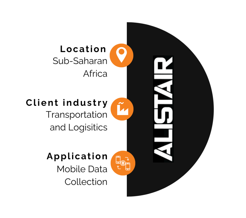 Appenate case study overview for Alistair Group — location: Sub-Saharan Africa; industry: transportation and logistics; application: mobile data collection.