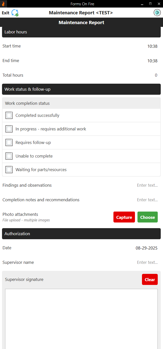 Maintenance Report Form Template | Appenate