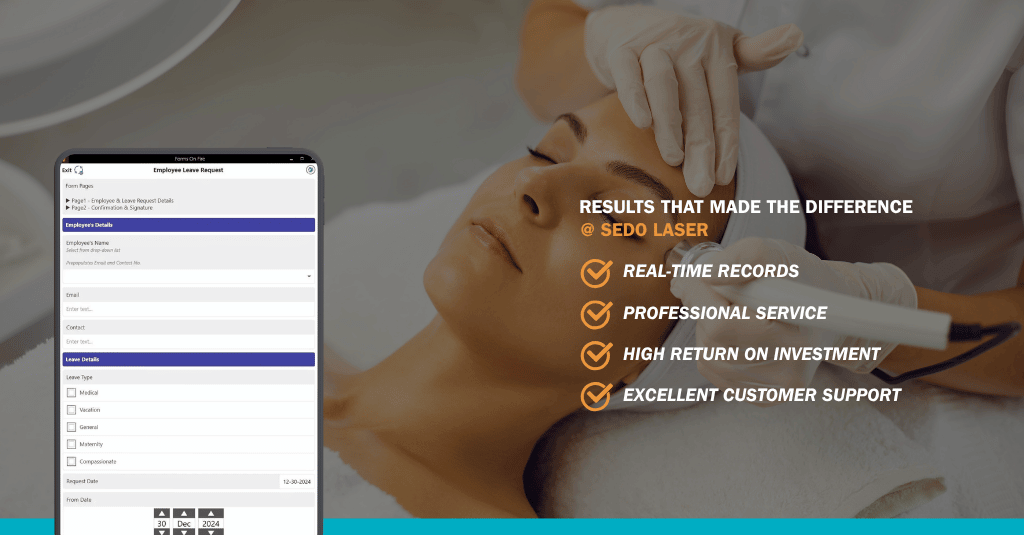 Appenate case study results for Sedo Laser: real-time records, professional service, high return on investment, and excellent customer support.