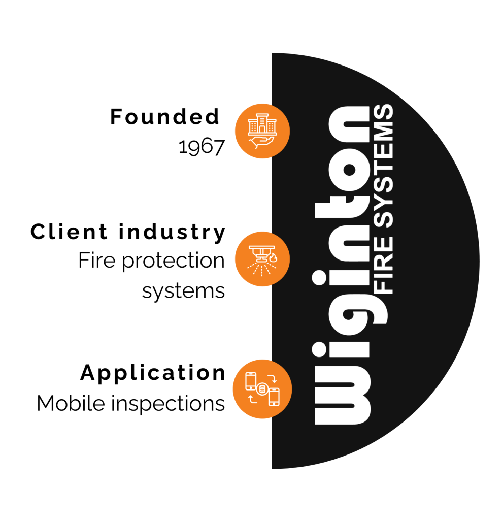 
Appenate case study overview for Wiginton Fire Systems — founded 1967; industry: fire protection systems; application: mobile inspections.