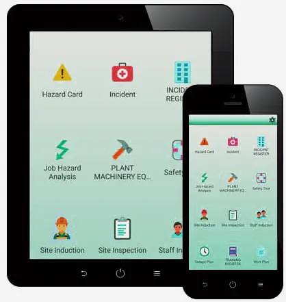Dashboard interface of the white-labeled health and safety mobile application for New Zealand
