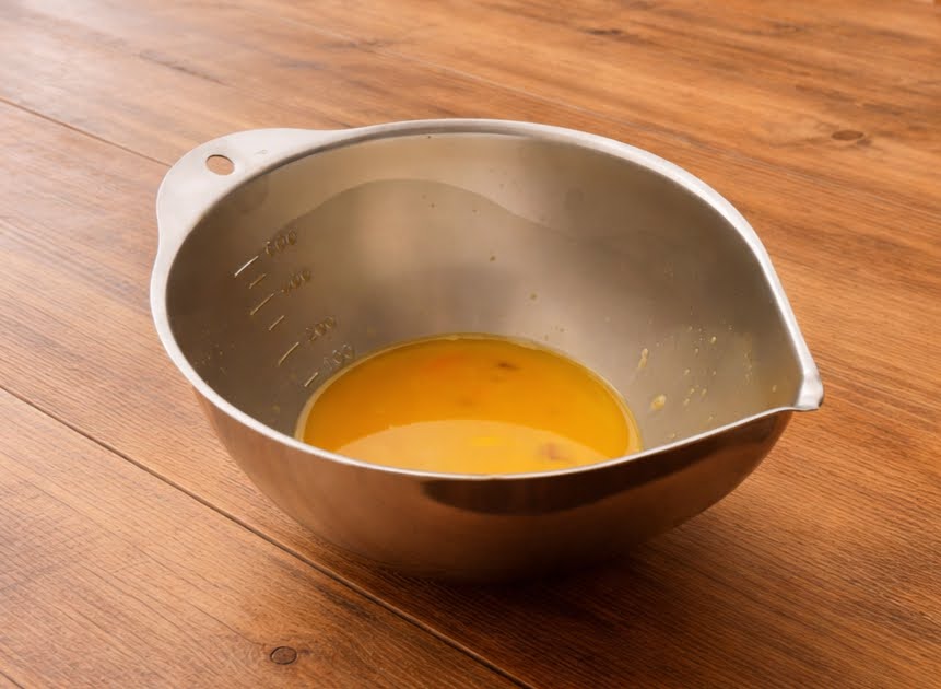ボウルに残った卵液