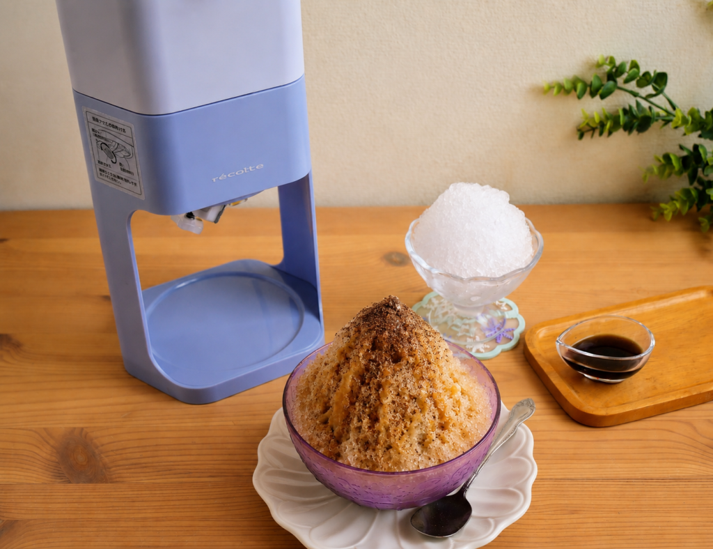 レコルトのかき氷器とかき氷2種