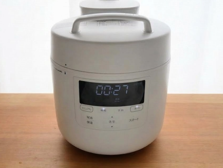 おうちシェフクッカーで急速白飯する様子