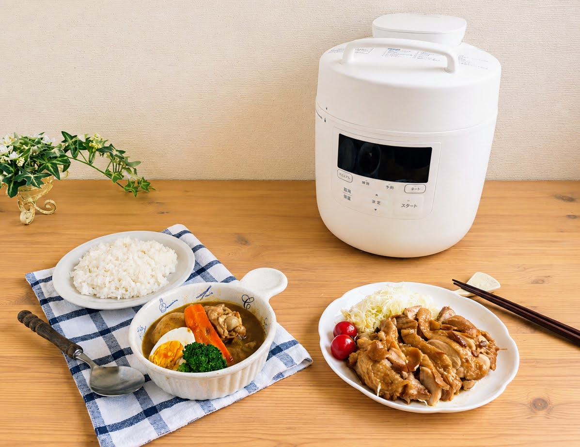 おうちシェフクッカーとスープカレー、鶏の照り煮