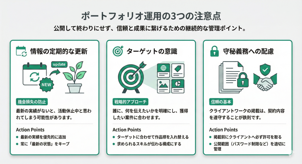 ポートフォリオを運用する際の注意点