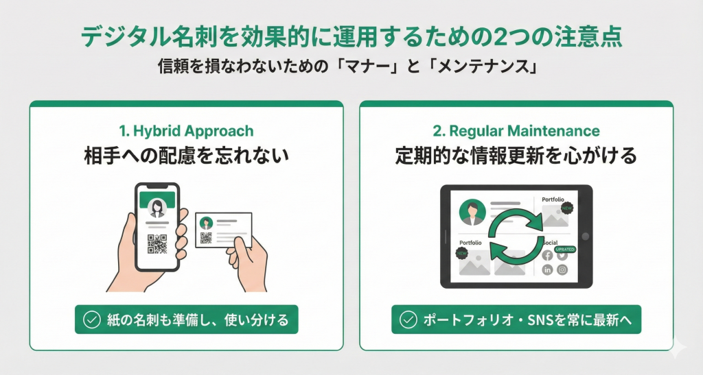 デジタル名刺を効果的に運用するための注意点