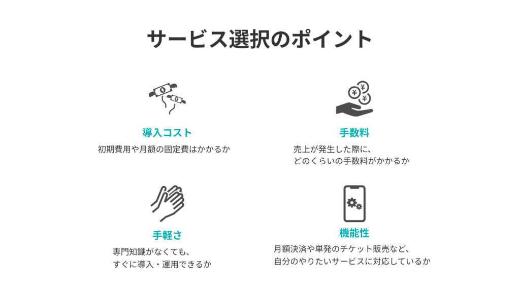 サービス選択のポイント