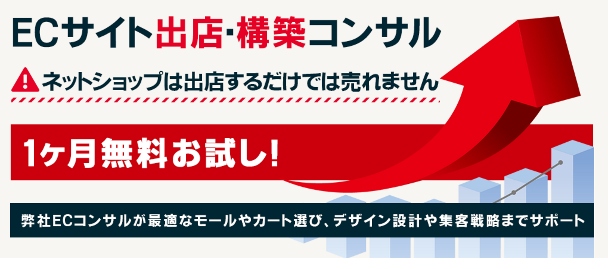 モール選びから集客戦略までをサポートする、無料お試しを開始！