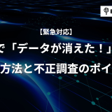 【緊急対応】会社で「データが消えた！」時の復元方法と不正調査のポイント