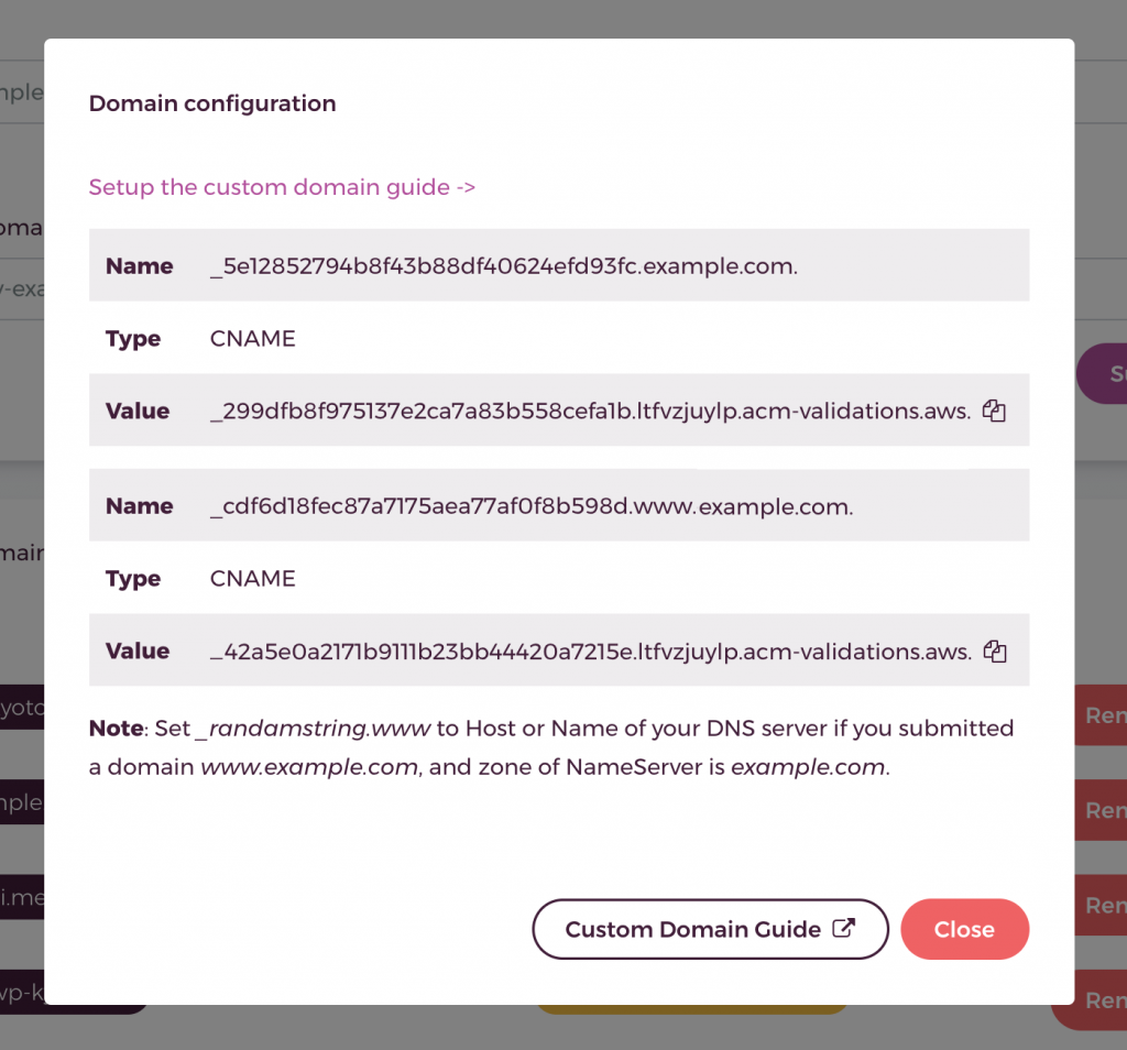 Domain Configuration