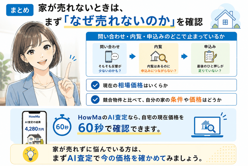 まとめ|家が売れないときは、まず「なぜ売れないのか」を確認