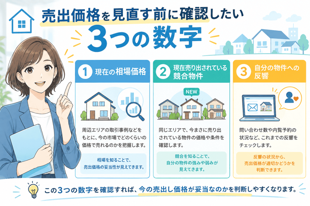 売出価格を見直す前に確認したい3つの数字