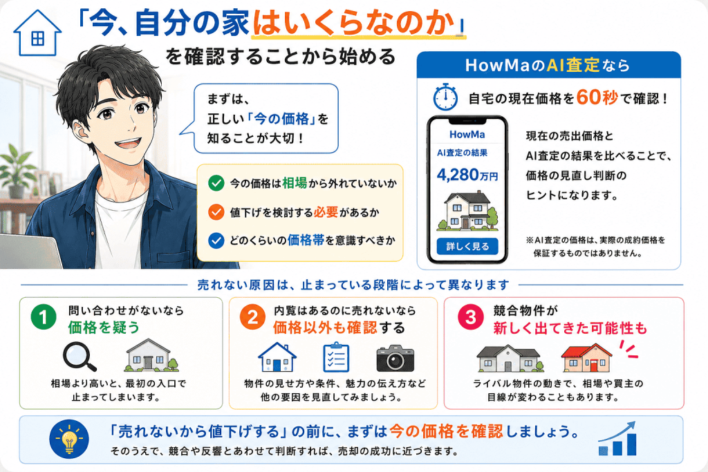 まずAI査定で「今の家の価格」を確認する