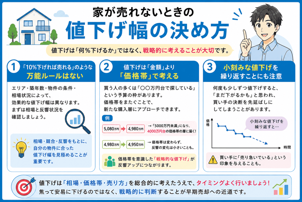 家を売るならいくら値下げする?値下げ幅の決め方