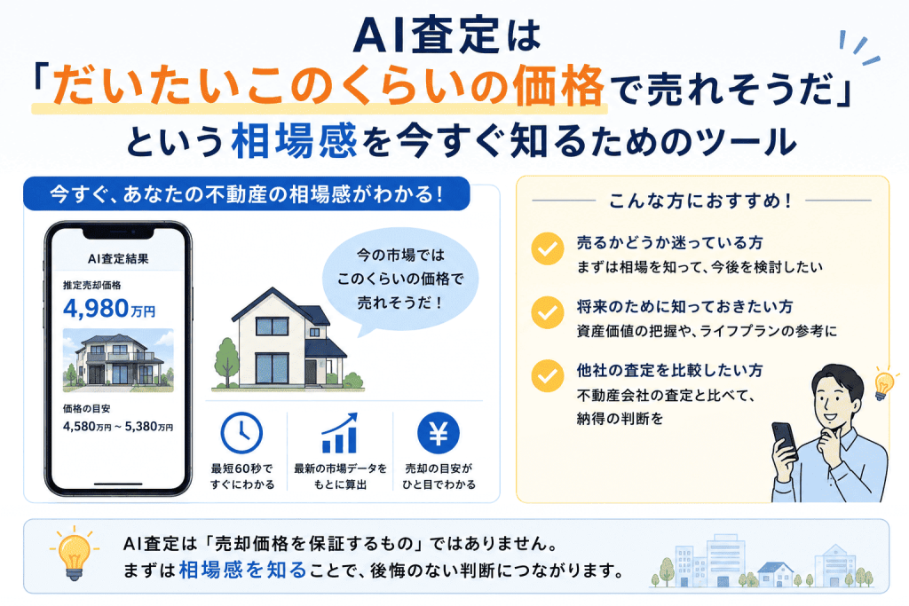 まとめ:AI査定は「だいたいこのくらいの価格で売れそうだ」という相場感を今すぐ知るためのツール