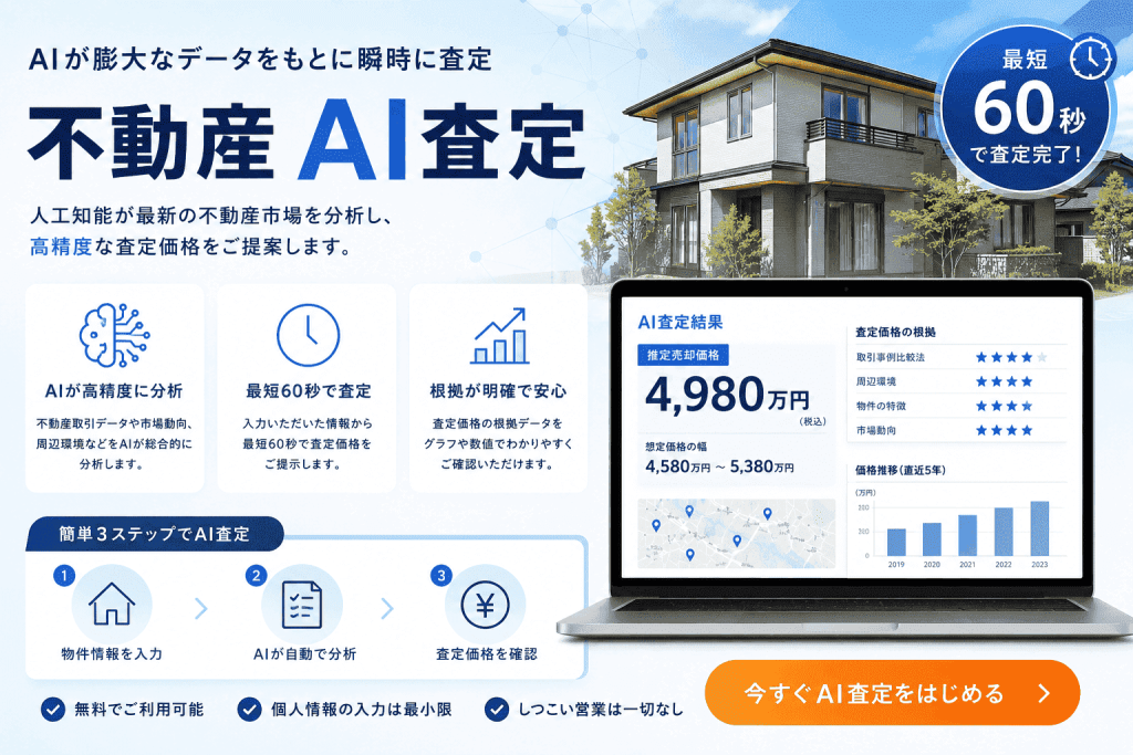 まずは60秒でやってみよう!不動産AI査定の使い方