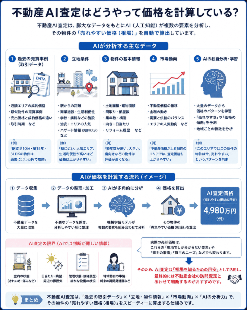 不動産AI査定はどうやって価格を計算している?仕組みを一気に解説