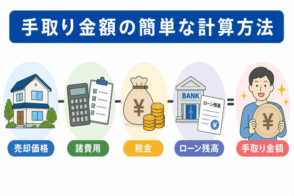 手取り金額の簡単な計算方法(自宅と投資用に分けて解説)