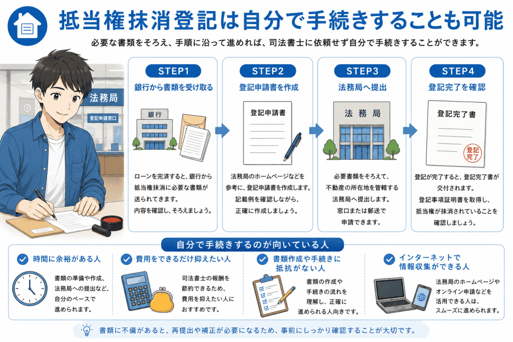 4. 自分で抵当権抹消登記をする流れ