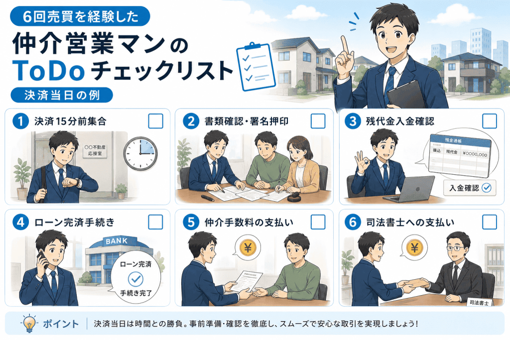 6回売買を経験した仲介営業マンのToDoチェックリスト