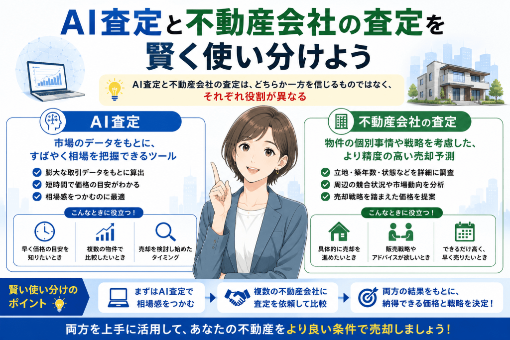 まとめ:AI査定と不動産会社の査定を賢く使い分けよう