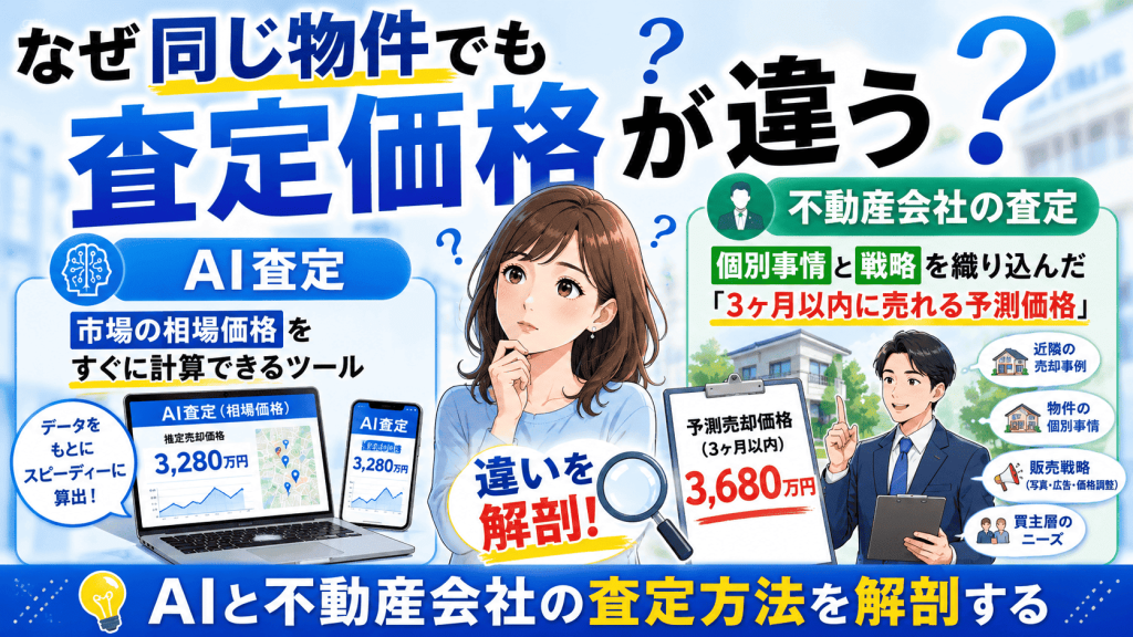 なぜ同じ物件でも査定価格が違う?AI査定と不動産会社の査定方法を解剖する