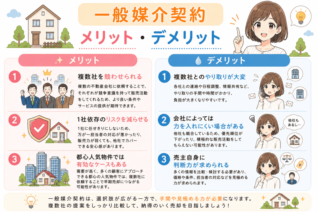 一般媒介契約で確認しておきたいメリット・デメリット
