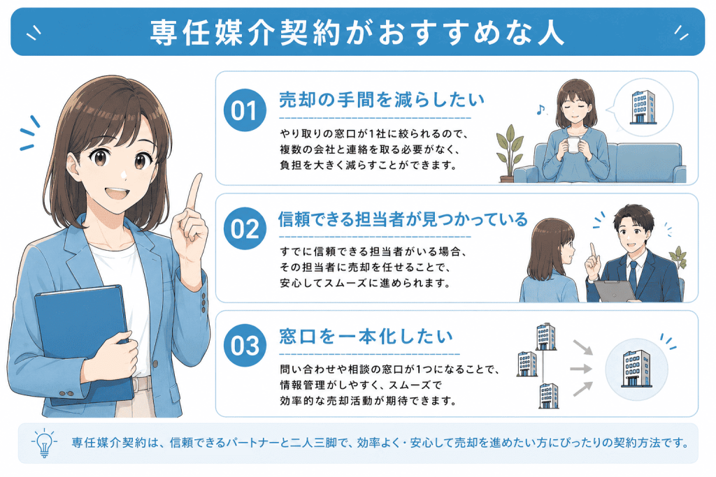 専任媒介契約がおすすめな人