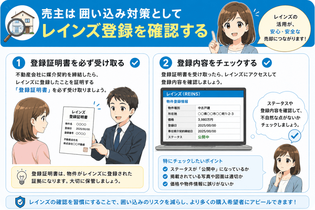 売主ができる囲い込み対策① レインズ登録を確認する