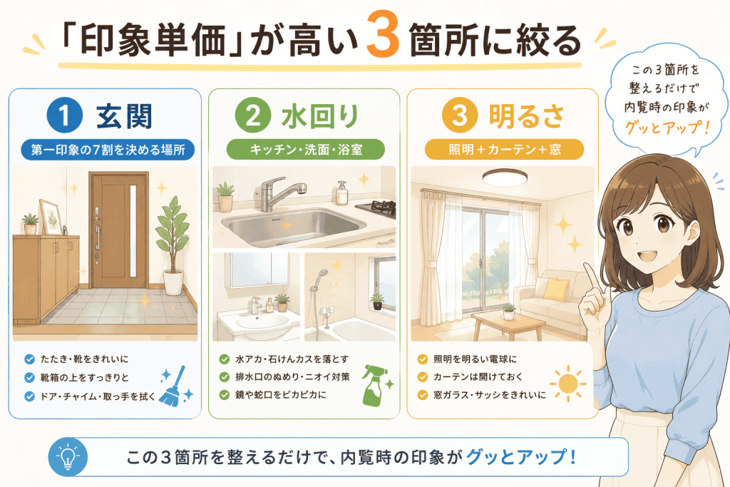 「印象単価」が高い3箇所に絞る