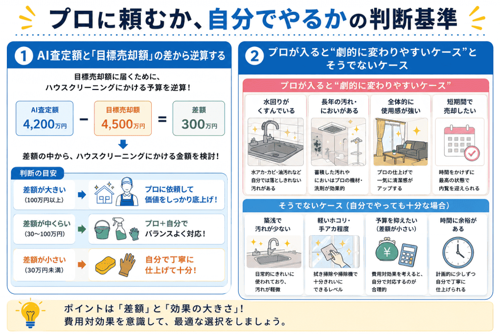 プロに頼むか、自分でやるかの判断基準