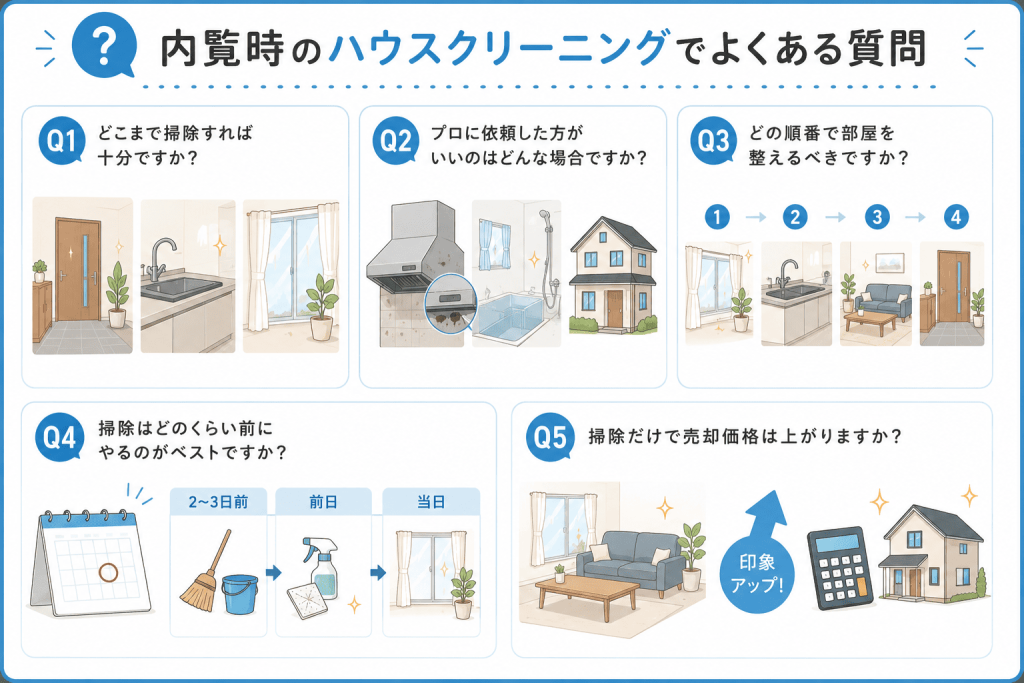 内覧時のハウスクリーニングでよくある質問