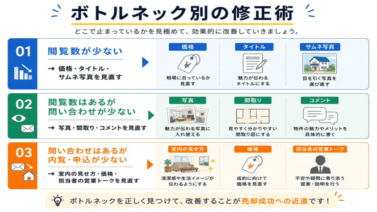 ボトルネック別の修正術