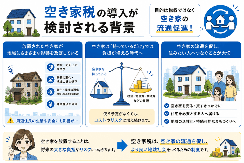 空き家税はなぜ必要?導入の目的と背景