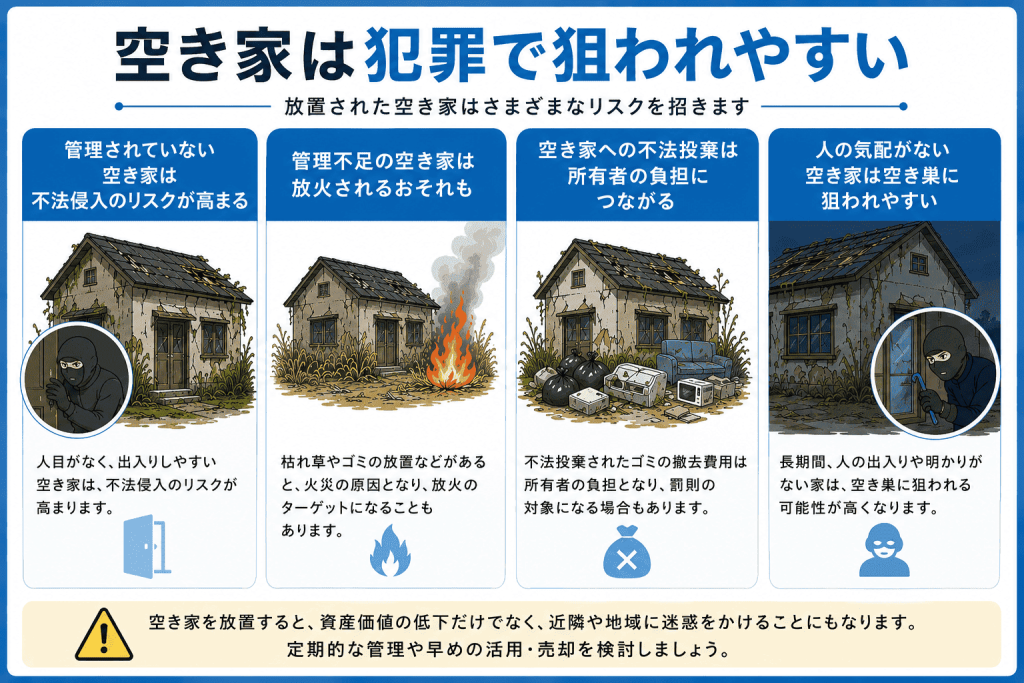 リスク② 空き家は犯罪の標的になりやすい