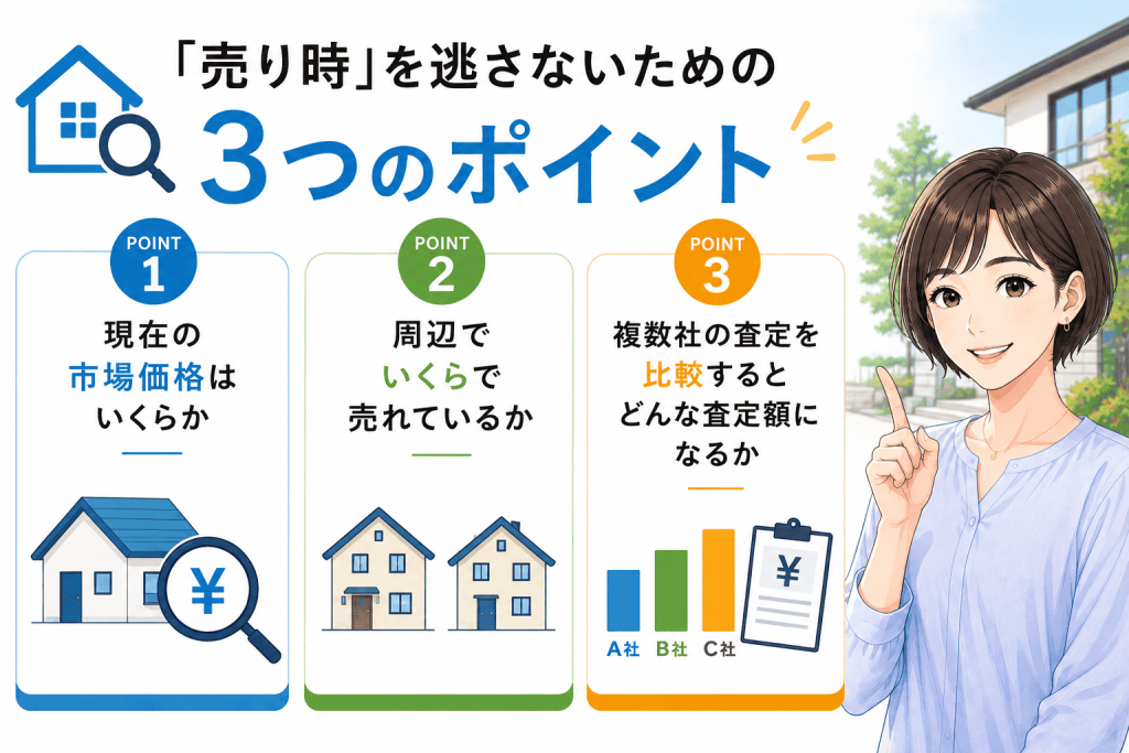 「売り時」を逃さないために、まず3つのポイントを確認しよう