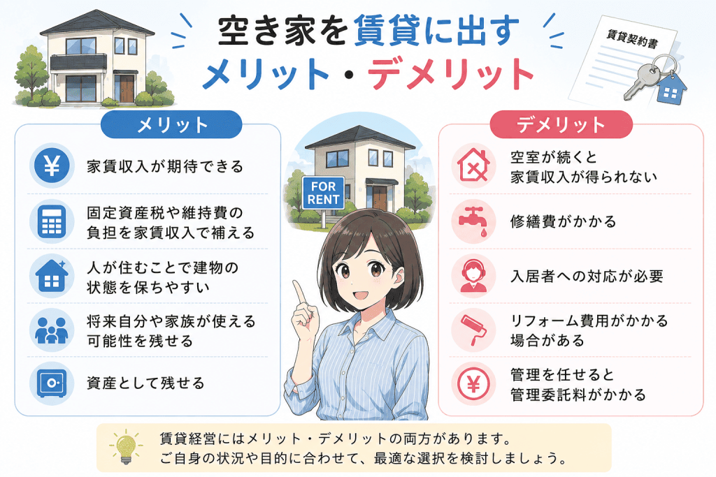 選択肢② 空き家を賃貸に出すメリット・デメリット